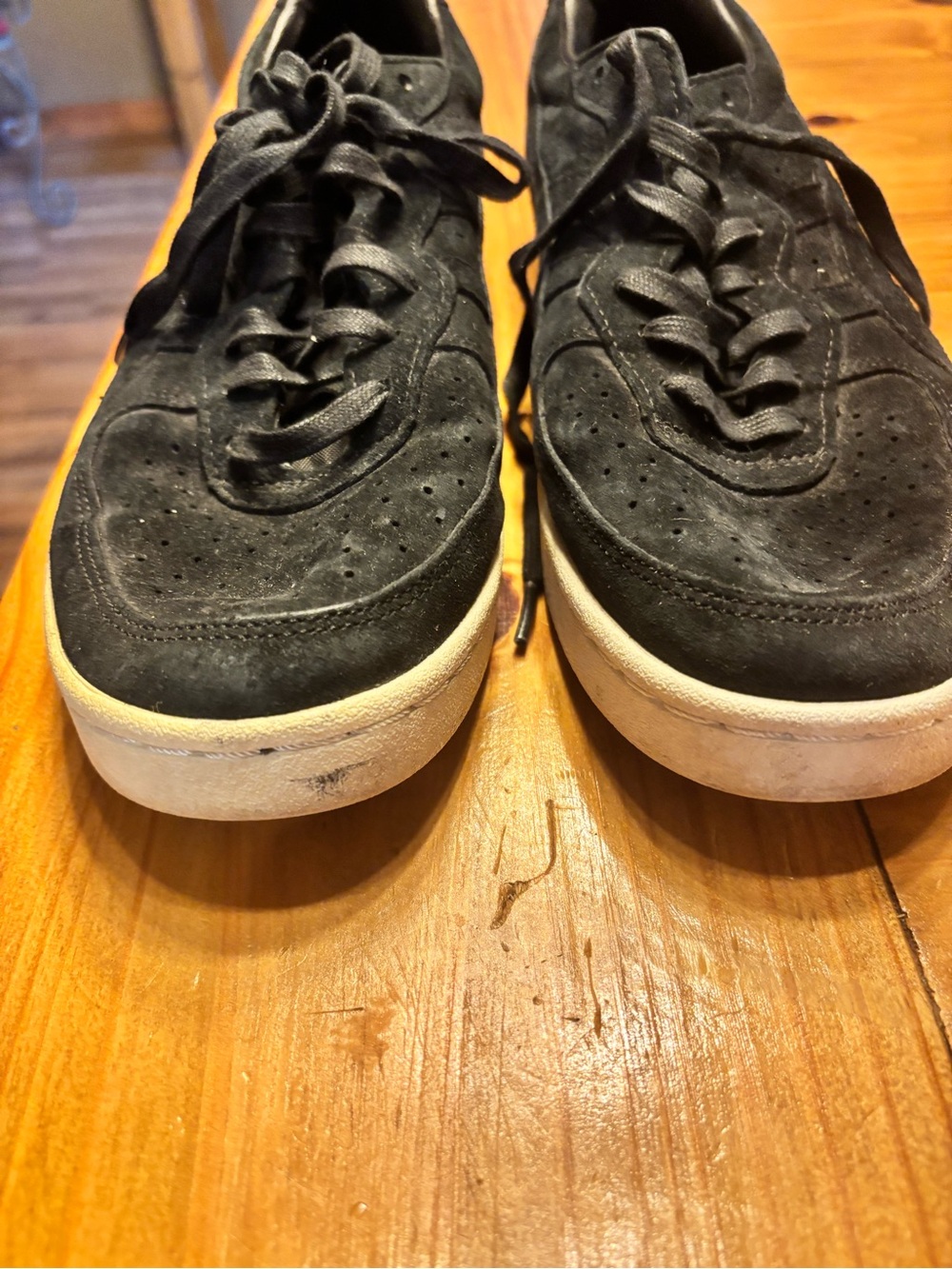 Onitsuka Tiger by Asics Black Suede Low-Top Sneakers with Cream Sole - Picture 6 of 6